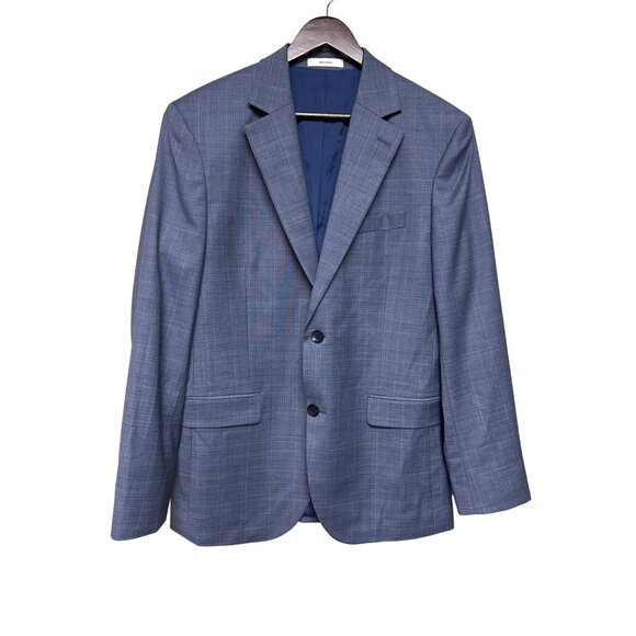 NEW Nordstrom Zigone Men's Blazer Blue Wool Two Button Lined Jackert Size 40R